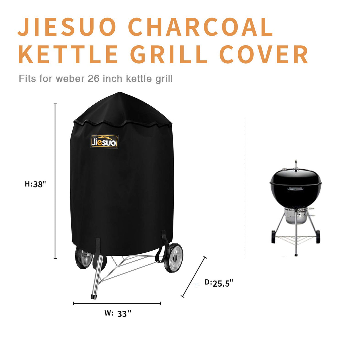 JIESUO waterproof lining keeps grill dry in rain
