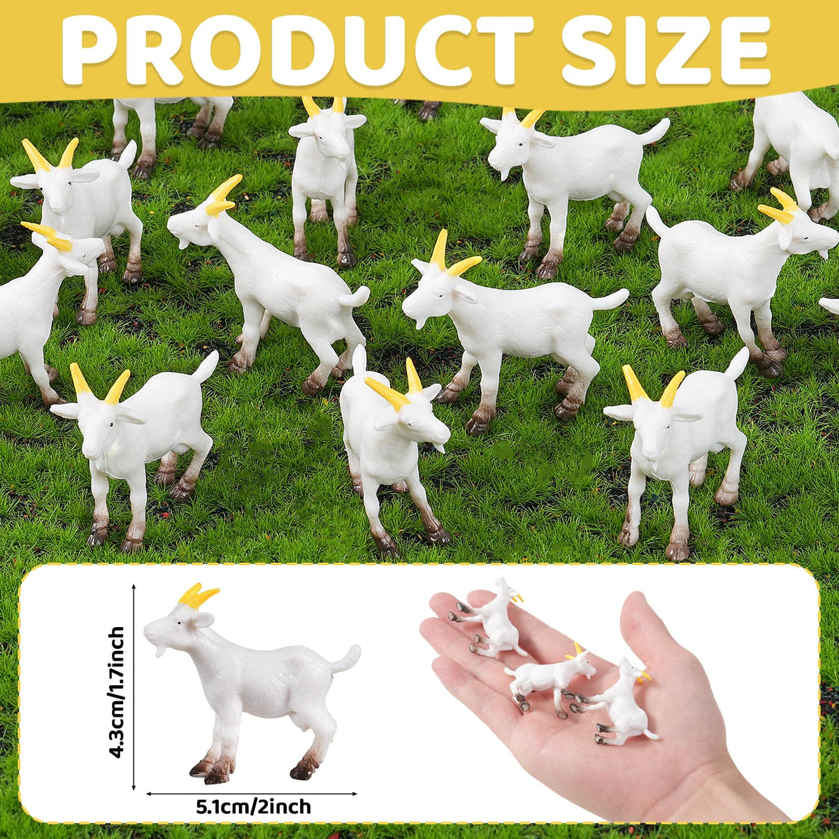 Jieting goat miniatures ideal for fairy gardens and tiny scenes.