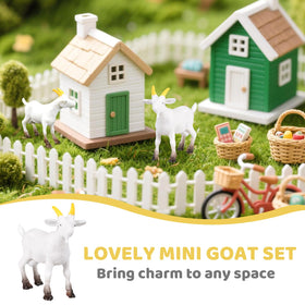 Jieting goat figurines fit dollhouses and succulent planters beautifully.
