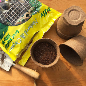 Jiffy seed starting mix ready-to-use setup supports quick seed-start sessions.