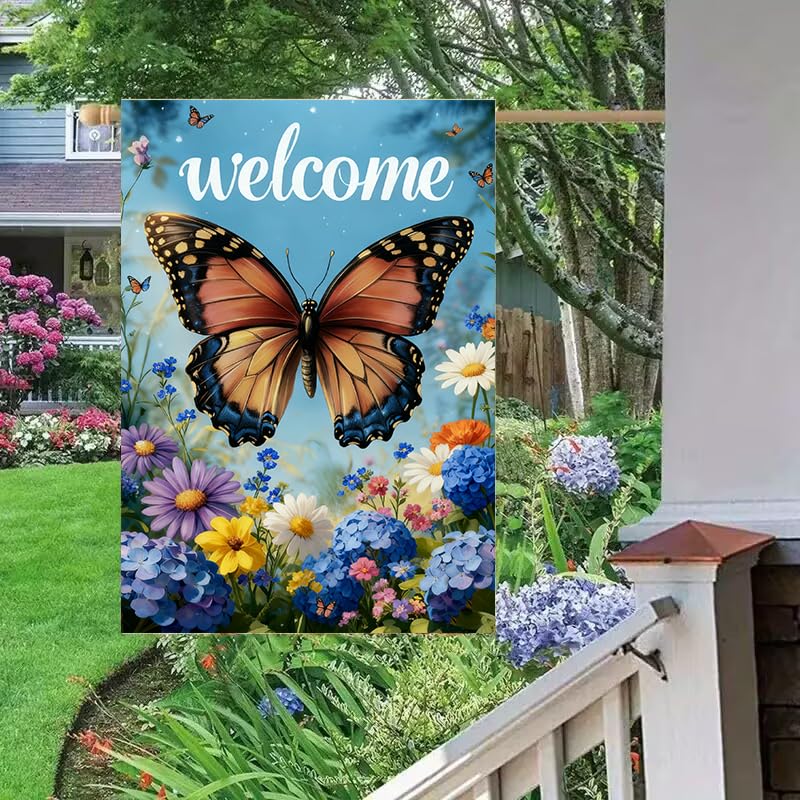 JIGINOFV 28x40 spring yard decor flag enhances porch or lawn with bold spring styling