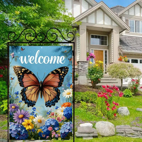 JIGINOFV burlap Easter flag adds rustic charm to home entryways