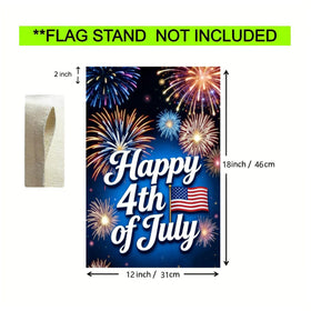 JIGINOFV burlap flag close-up shows durable stitching for outdoors