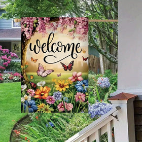 JIGINOFV decorative patio flag ideal for porch or front door