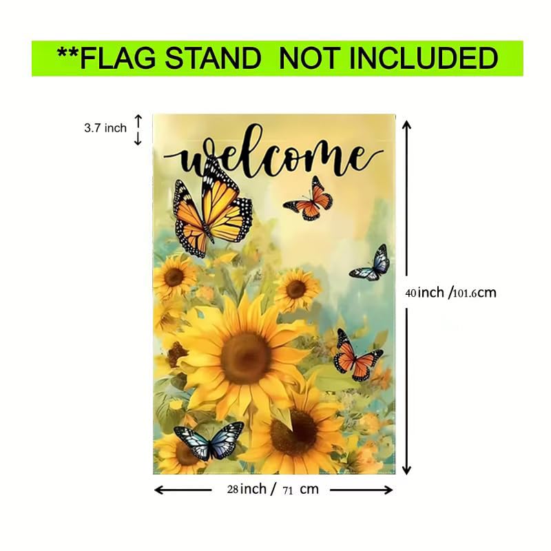 JIGINOFV double-sided burlap flag vivid on both sides for yard decor
