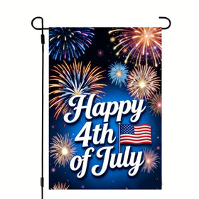 JIGINOFV Happy 4th of July garden flag front view for outdoor display