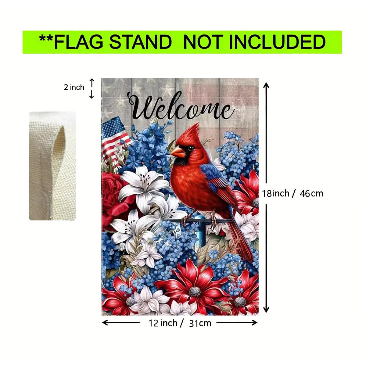 JIGINOFV independence-day garden flag bright colors for seasonal decor