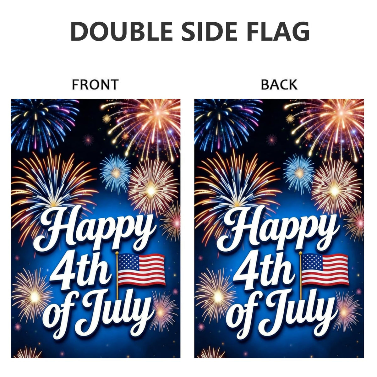 JIGINOFV patriotic yard flag fireworks design for festive lawn decor