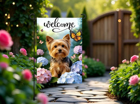 JIGINOFV spring garden decor flag featuring a dog motif