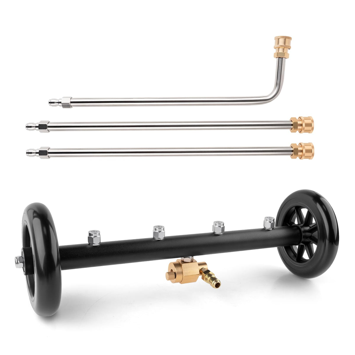 Jiimee 16-inch undercarriage cleaner front view for deep underbody cleaning.