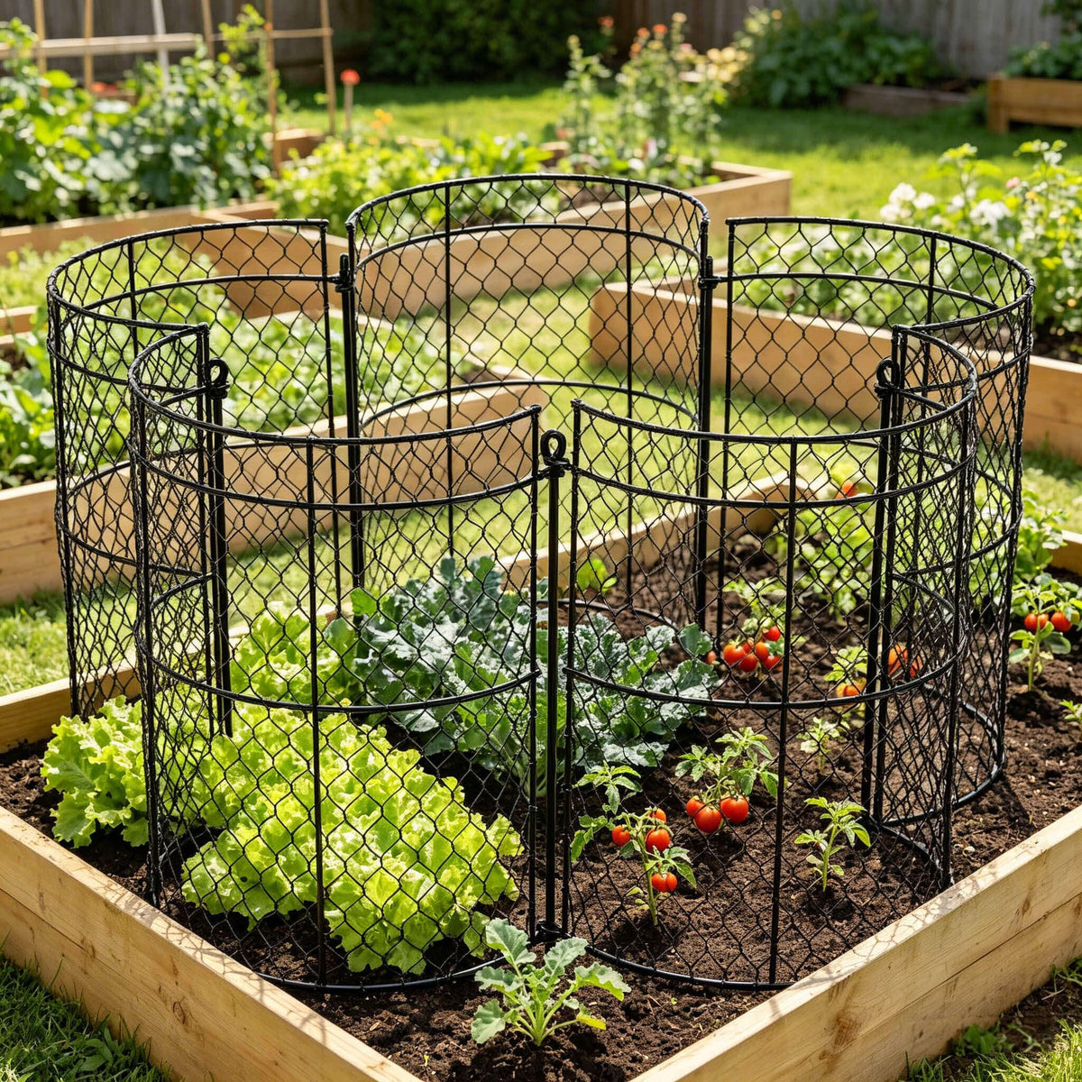 JILLSKY protected potted plants with easy access for care.