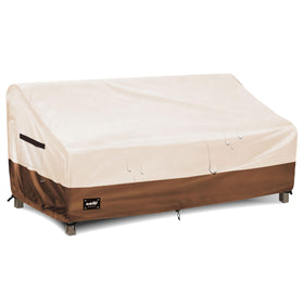 Jin Hrtoyi 3-seater couch cover fits 79x38x35 inches, protects outdoor sofa from weather.