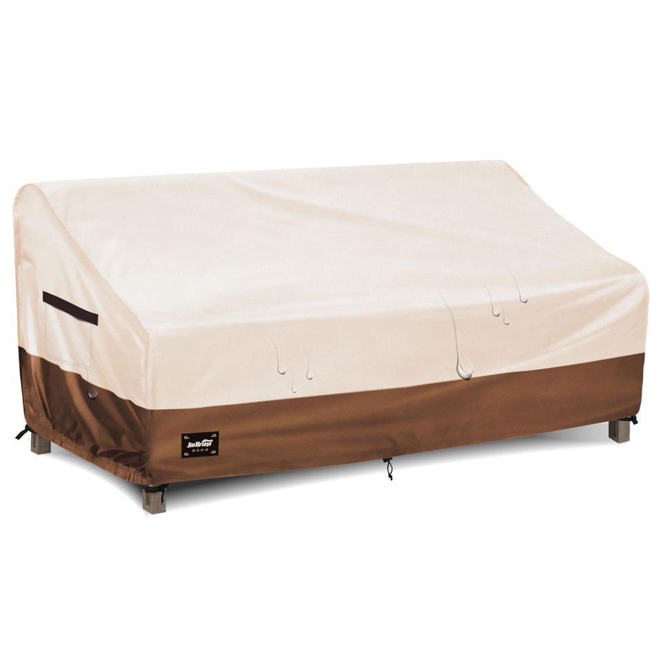 Jin Hrtoyi 3-seater couch cover fits 79x38x35 inches, protects outdoor sofa from weather.
