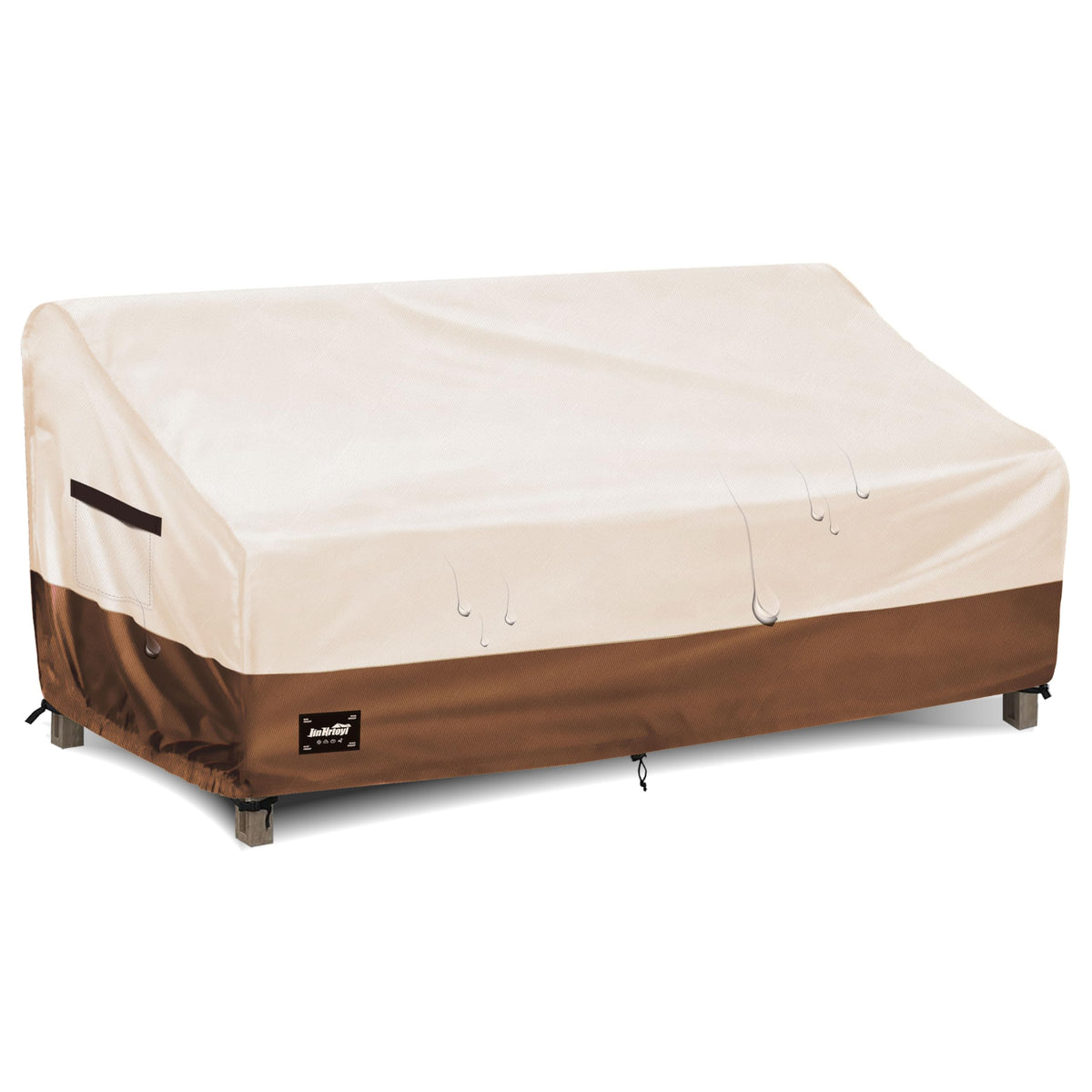 Jin Hrtoyi 3-seater couch cover front view with waterproof protection.