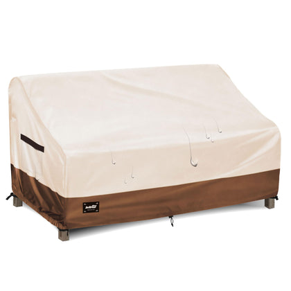 Jin Hrtoyi loveseat cover front view protecting from sun and rain