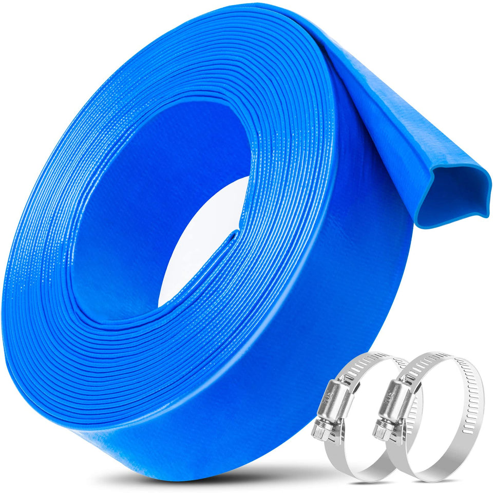 Jin&Bao backwash hose 25 ft, 2-inch diameter for efficient pool filtration.