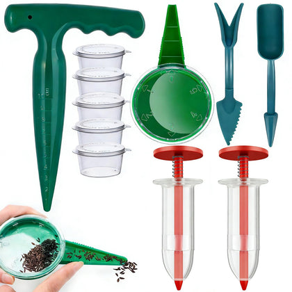 JINFEIDIAN mini seed spreader with compact design for precise sowing in small trays.