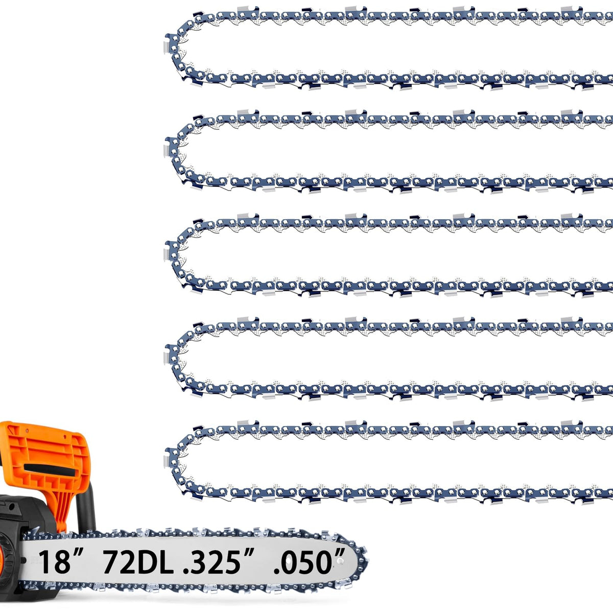JINFFR 18-inch chain for Husqvarna with 0.325 pitch for smooth cuts