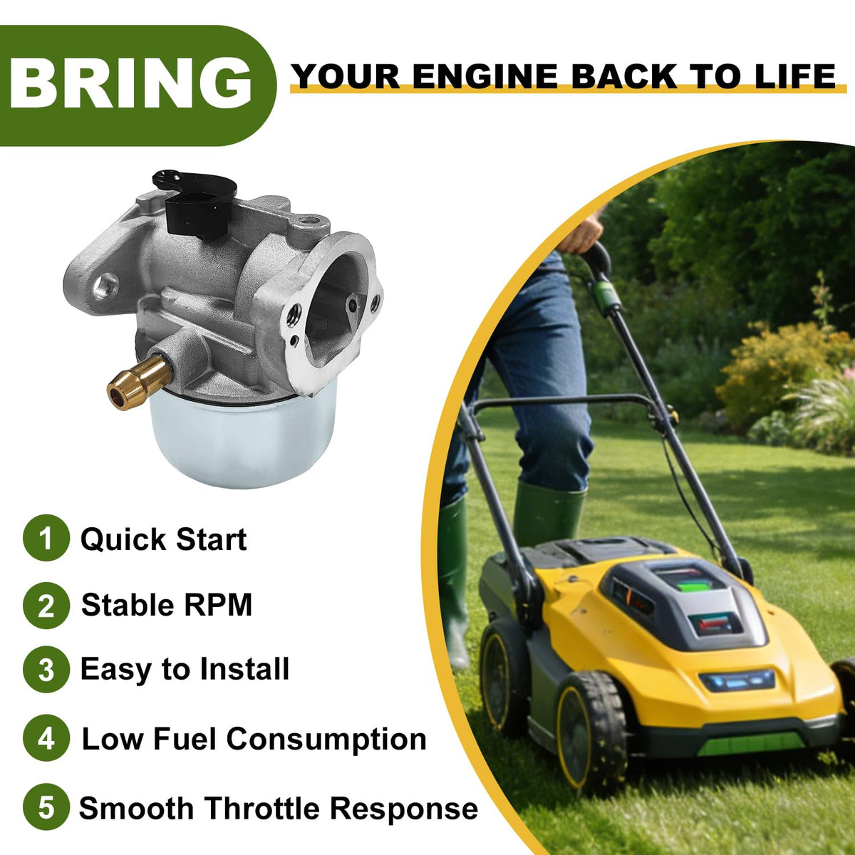 Jingsney compatibility across Briggs & Stratton 120XXX–122XXX series.