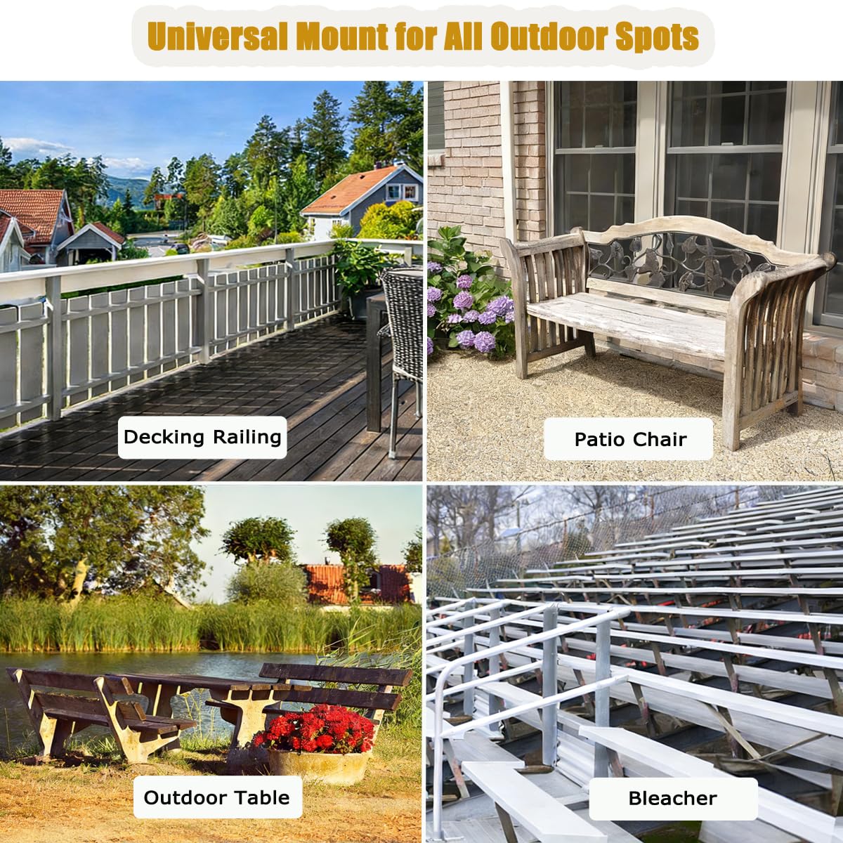 Universal fit works with most umbrellas and features anti-rust coating