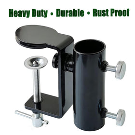 JINHAN universal-rail attachment fits rails, fences, bleachers, benches, and more.