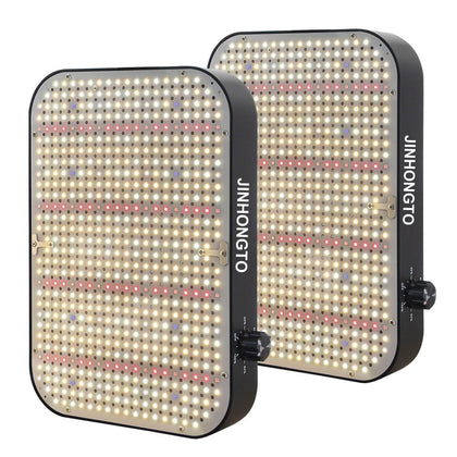 JINHONGTO 2Pack 65W dimmable grow light with full-spectrum LEDs for seed starting and growth