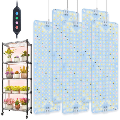 JINHONGTO 5-pack ultra-thin panel grow lights ideal for seed starting and indoor gardening.