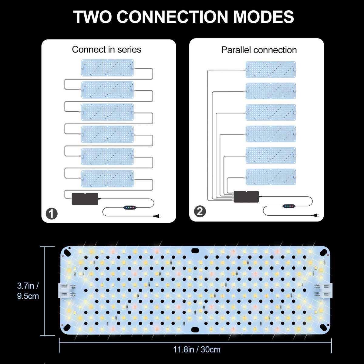 Close-up of JINHONGTO full-spectrum LEDs for vibrant plant growth