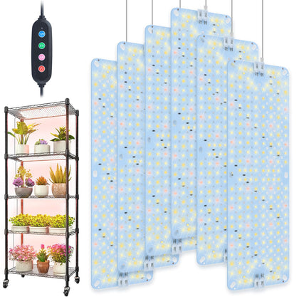 JINHONGTO 6Pack ultra-thin grow light panel for seed starting with efficient indoor lighting
