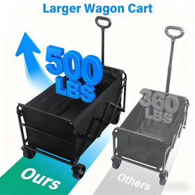 JINIHFW Wagon Cart all-terrain 7x4 wheels enabling smooth moves on varied surfaces