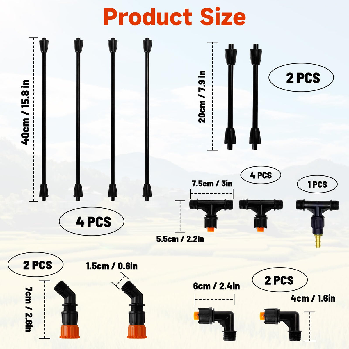 JINIOHEE dual-angle nozzles for precise and broad coverage