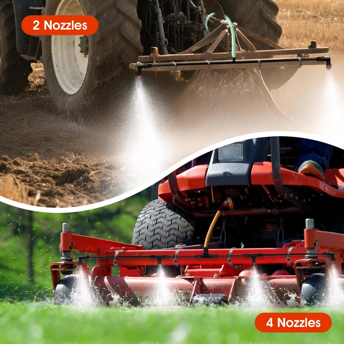 JINIOHEE six-nozzle configuration adapts to fields or beds