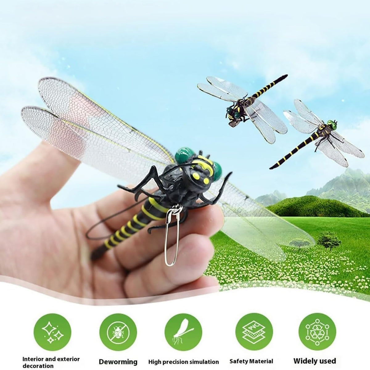 JINJUMEI dragonfly clip attached to a tent for portable deterrence