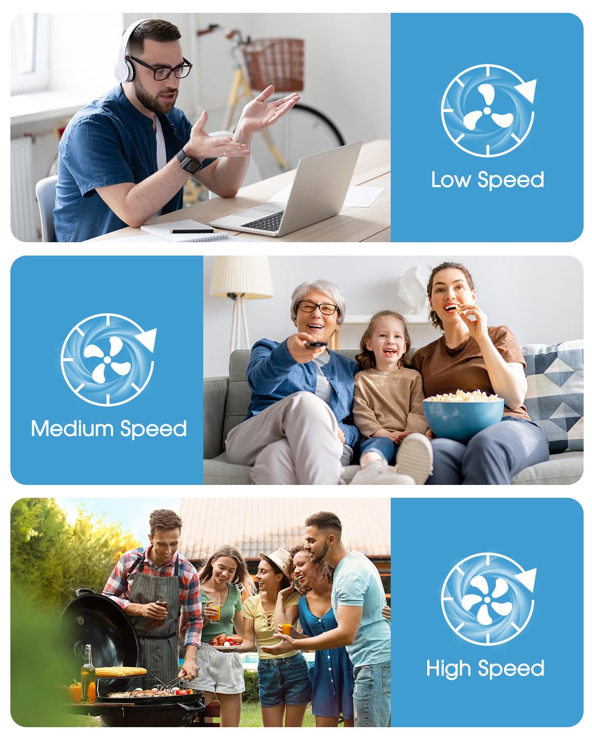 JINLICTE misting fan on desk suitable for home or office