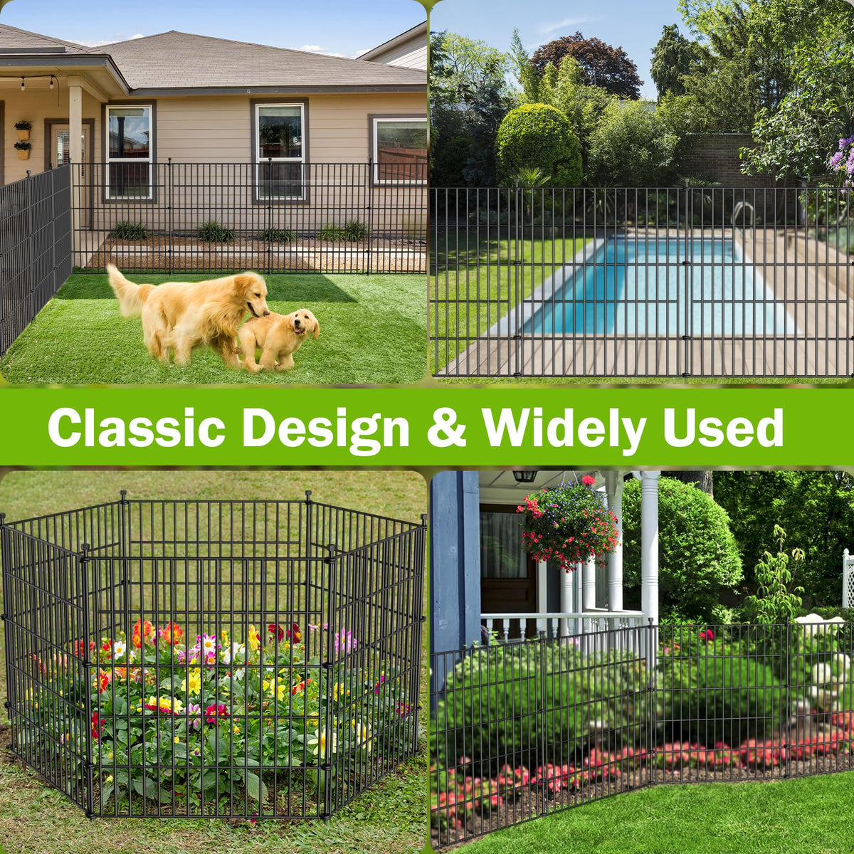 jinligogo adjustable panels let you tailor length for pools or garden borders.
