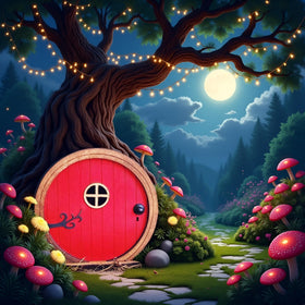 Jinshining Fairy Door mini garden diorama creates fairy-tale focal point.