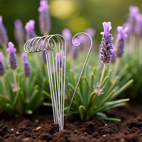 Jinshining garden sign stake helps organize beds and pots.