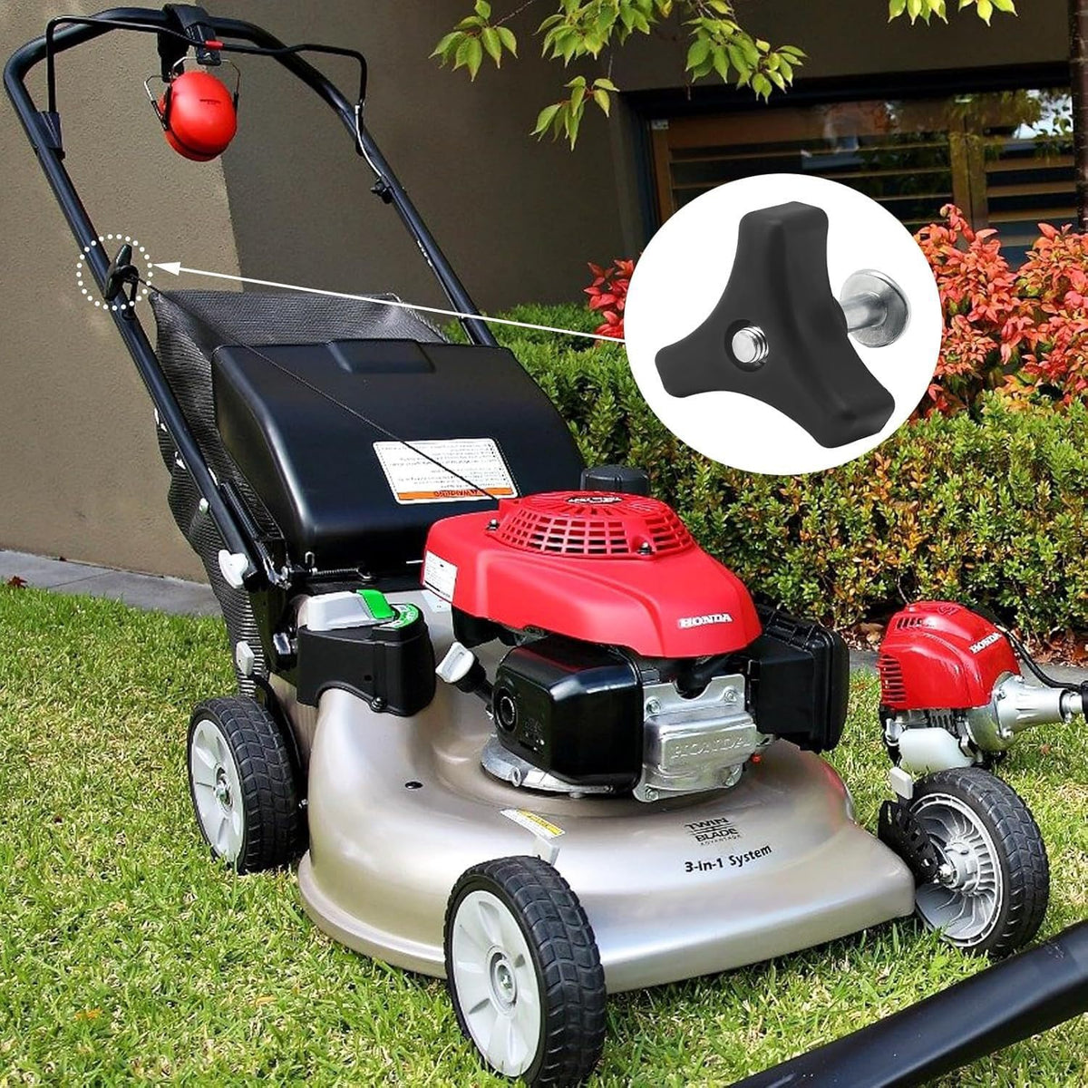Jinshining lawn mower handle attachment demonstrated for quick upgrades