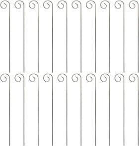 Jinshining silver plant label hooks for durable garden labeling.