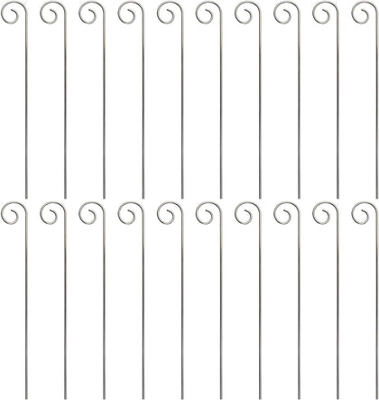 Jinshining silver plant label hooks for durable garden labeling.