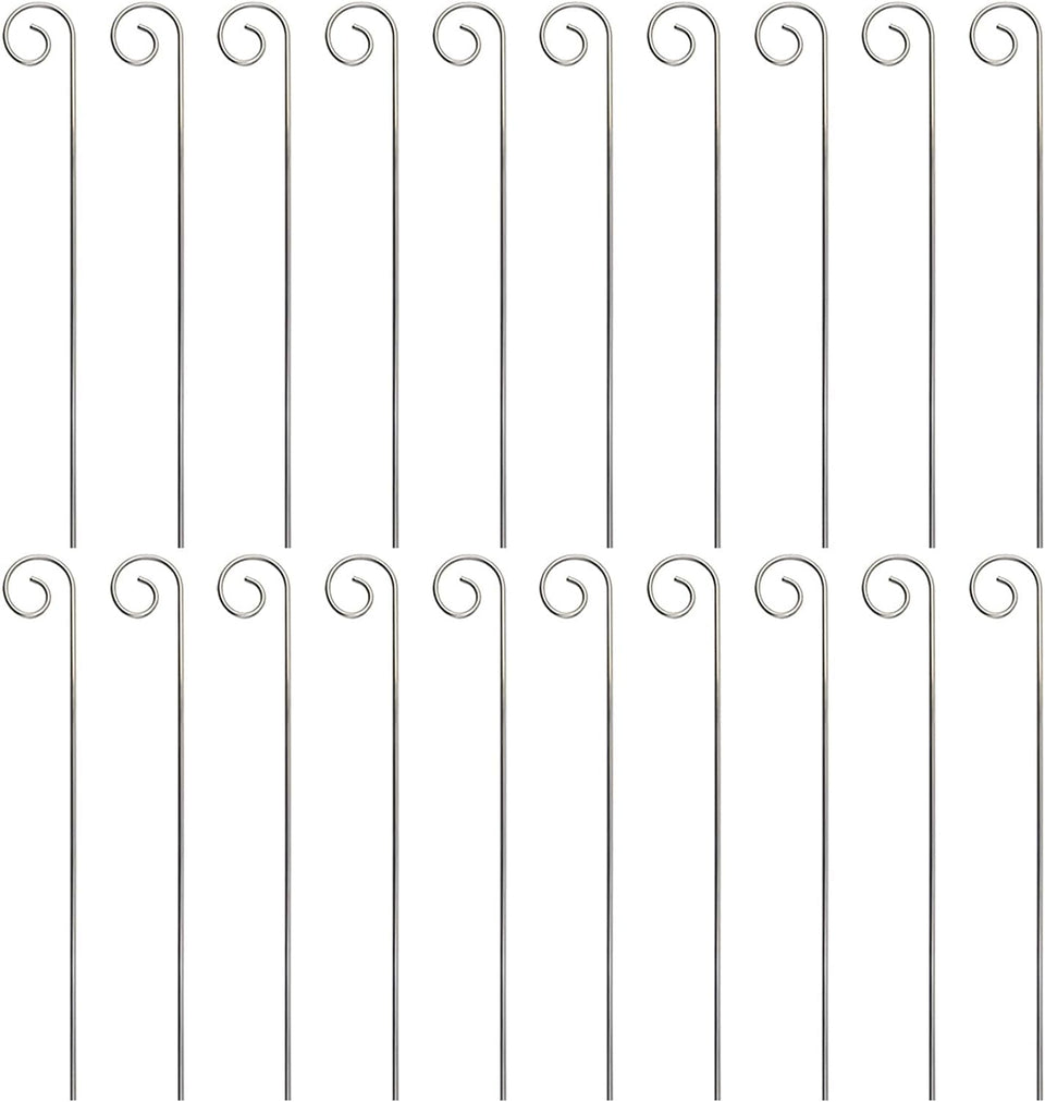 Jinshining silver plant label hooks for durable garden labeling.