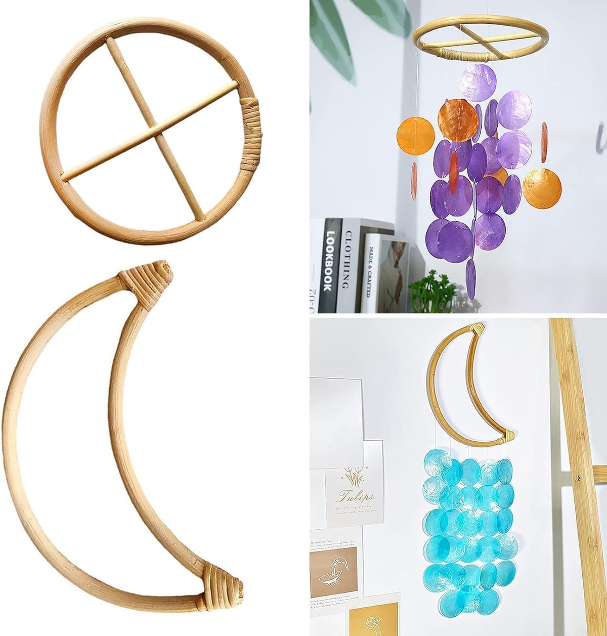Jinshining round wind chime base as a decorative element for garden or yard.