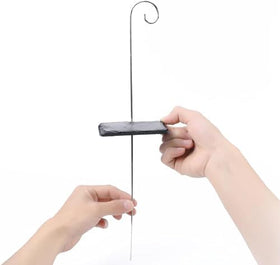 Jinshining silver plant label hooks create a tidy garden look.