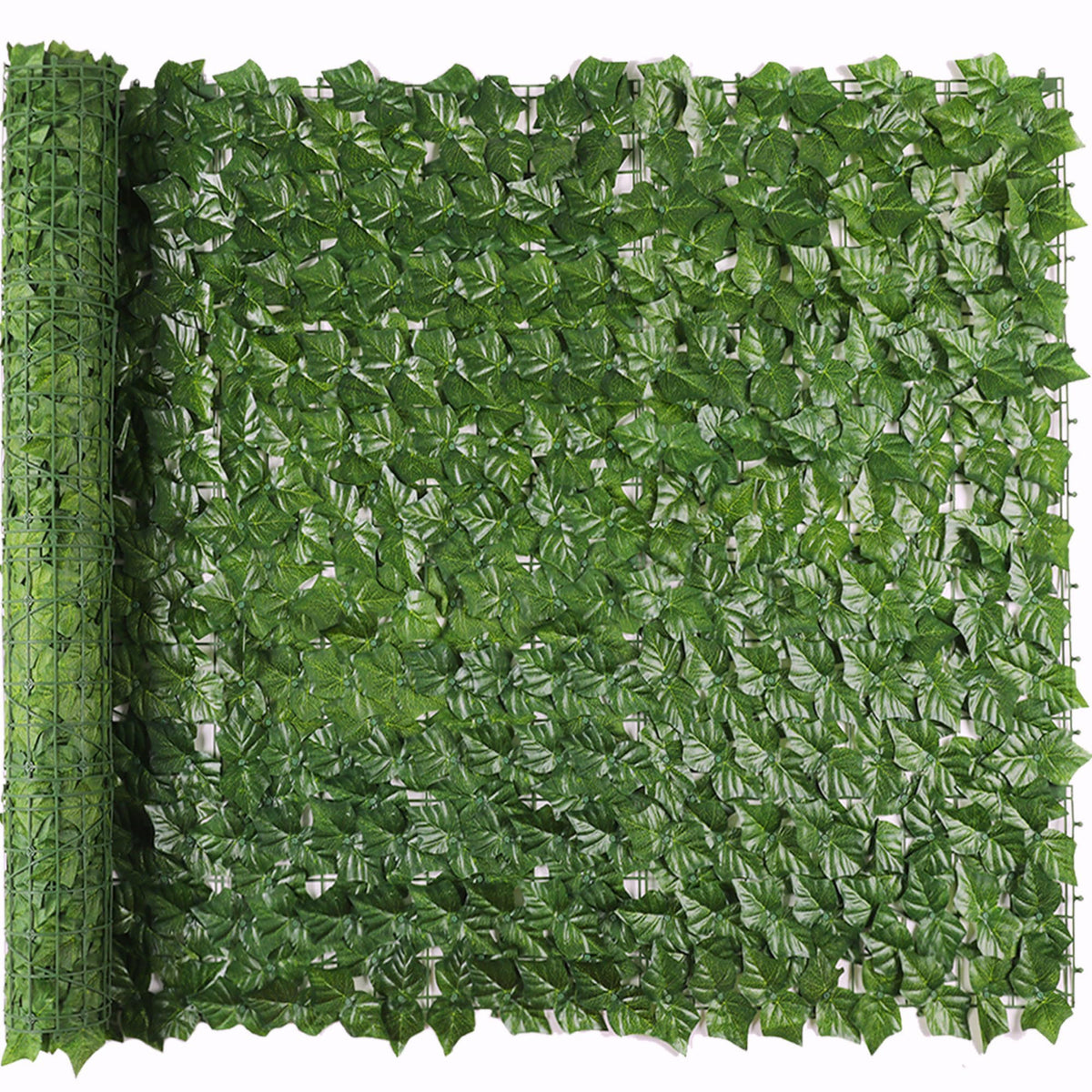 Jinwu artificial ivy privacy fence screen shows sweet potato leaves for outdoor privacy.