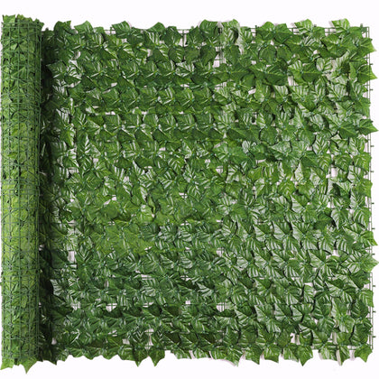 Jinwu artificial ivy privacy fence screen shows sweet potato leaves for outdoor privacy.