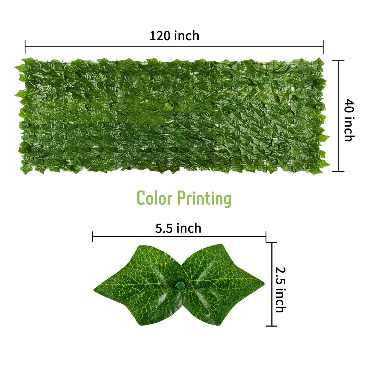 Jinwu color-printed ivy leaves closeup with realistic texture and sun resistance.