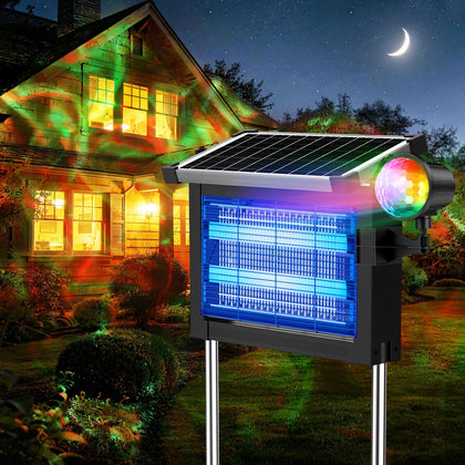 Jinyeda solar bug zapper outdoors ready to reduce pests, ideal for evenings.