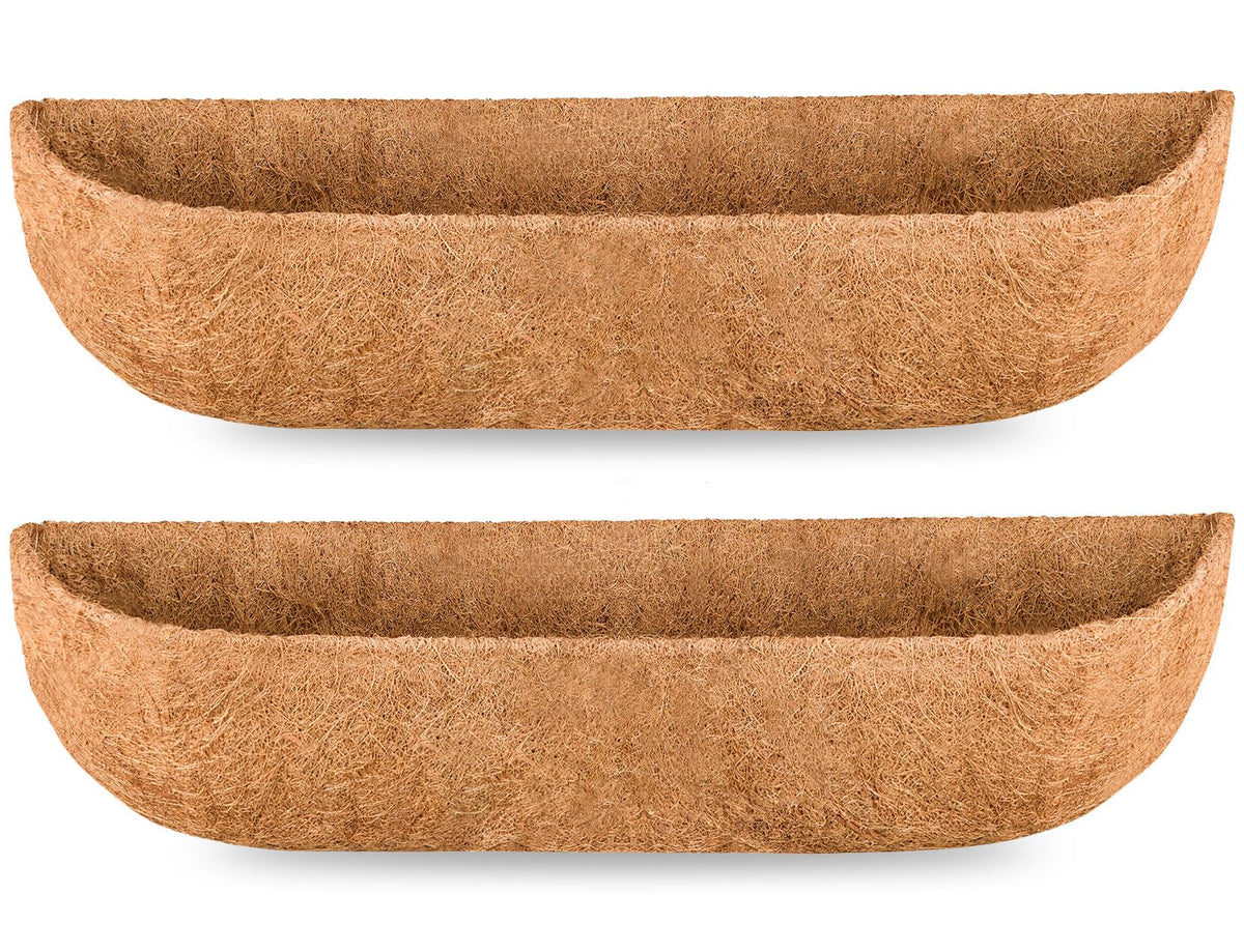 JINYICOCO coconut coir window box liner 2-pack boosts drainage for thriving plants