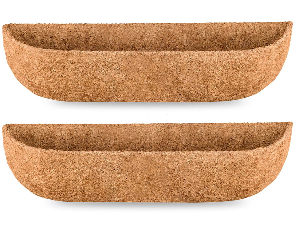 JINYICOCO coconut coir window box liner 2-pack boosts drainage for thriving plants