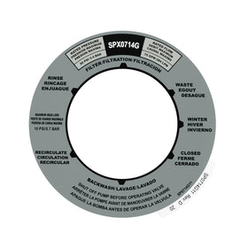 JIOTAR sand filter label SPX0714G fits Hayward valve for precise position indication
